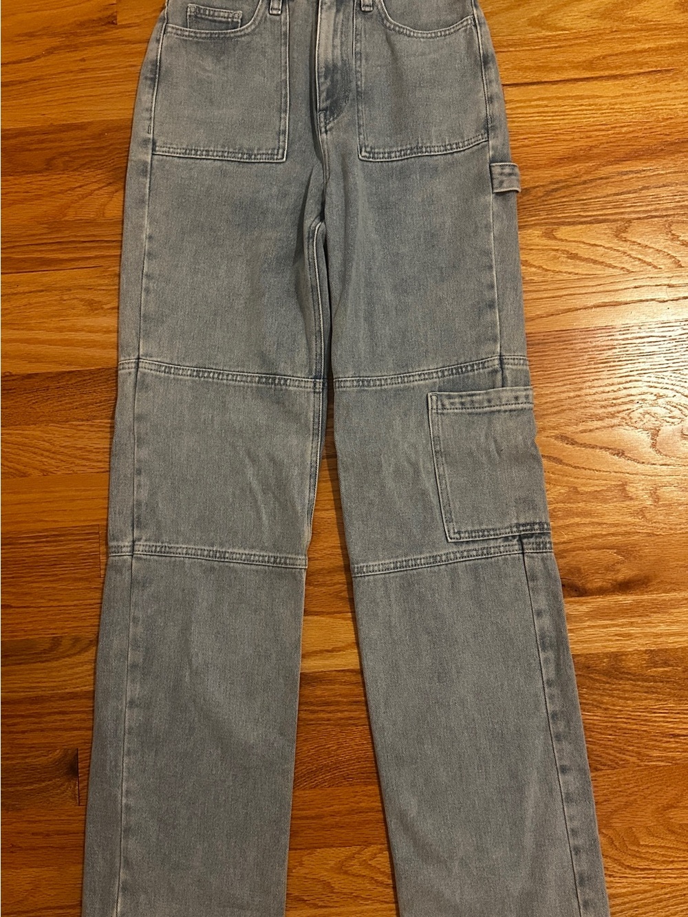 Pacsun Light Wash Cargo Style Jeans